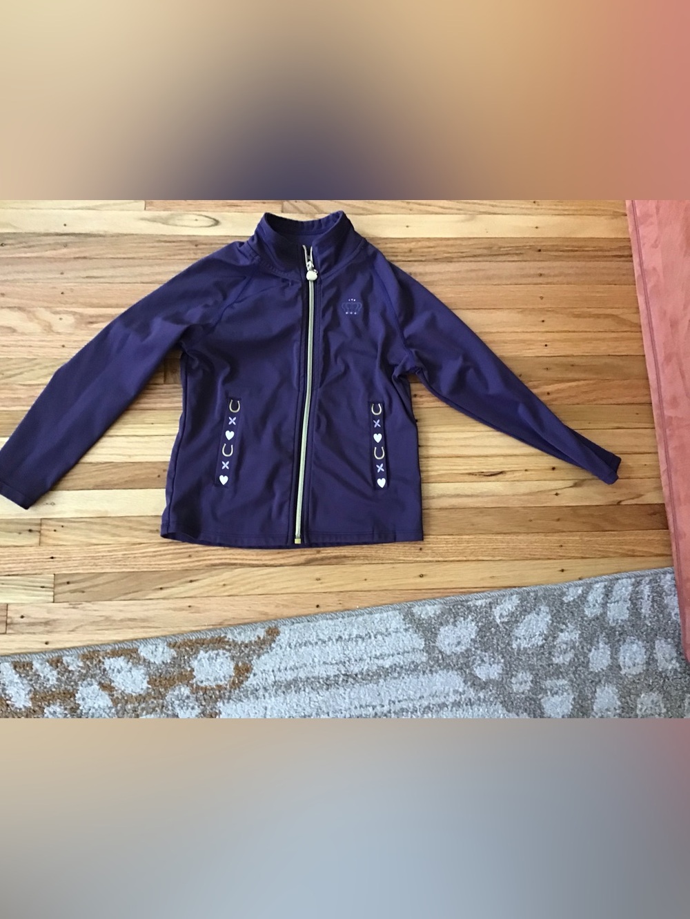 HKM kids Purple Girls Full Zip  w/ Pockets size EU 110-116
